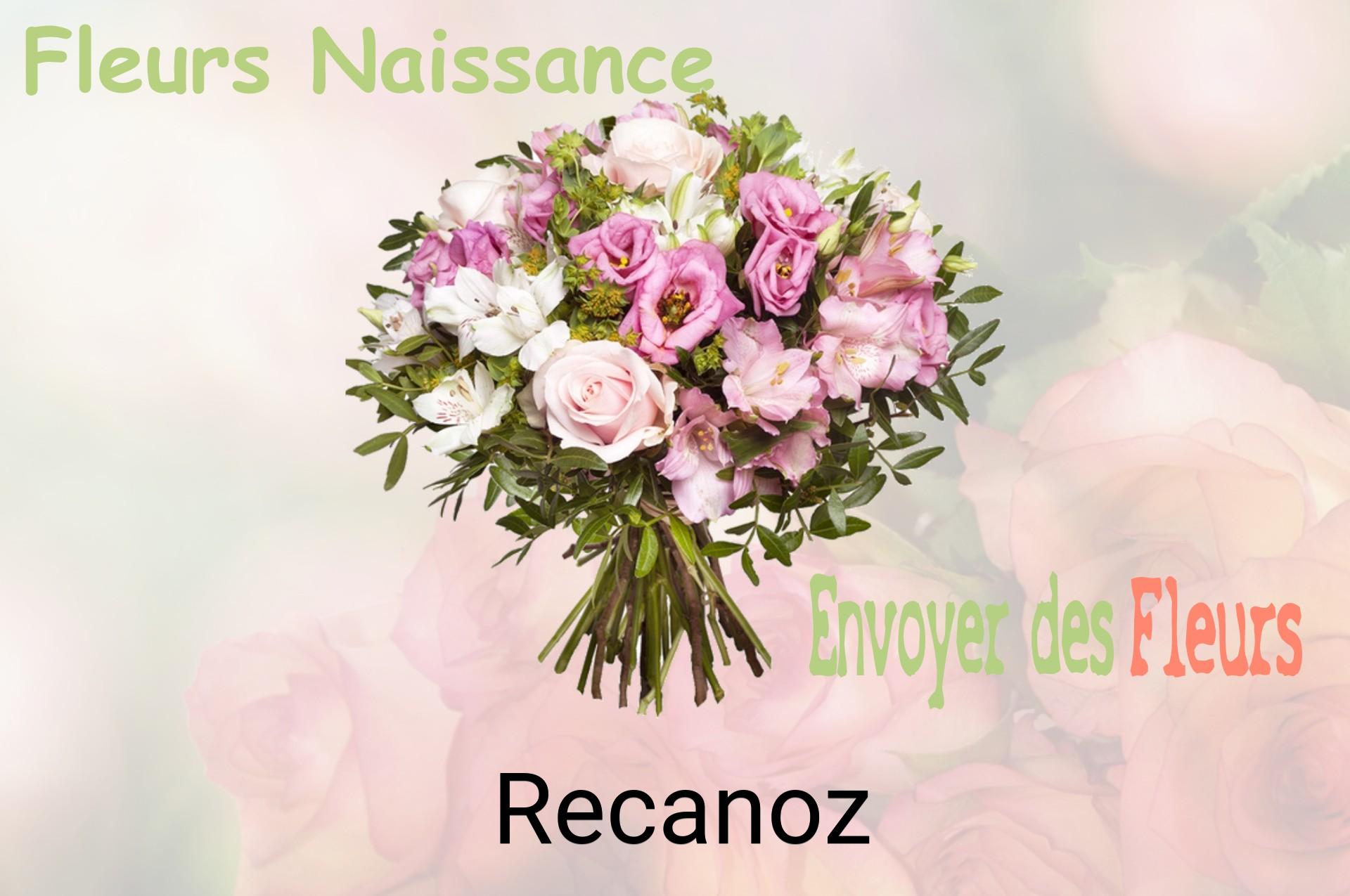 Bouquet de fleurs de naissance livré à Recanoz